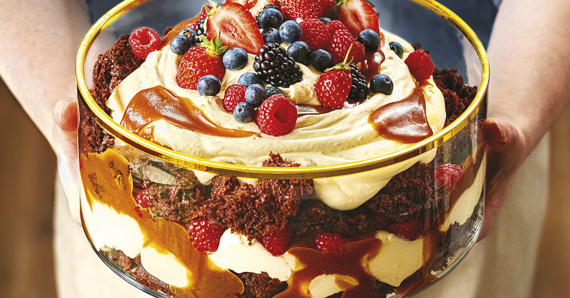 Salted Caramel and Chocolate Trifle Recipe | myfoodbook